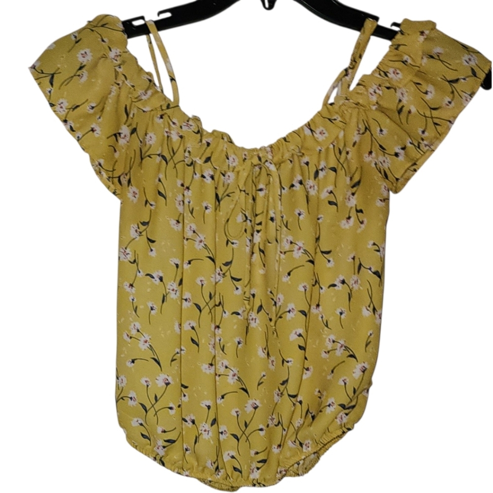 Sienna Sky Floral Cold Shoulder Blouse Small